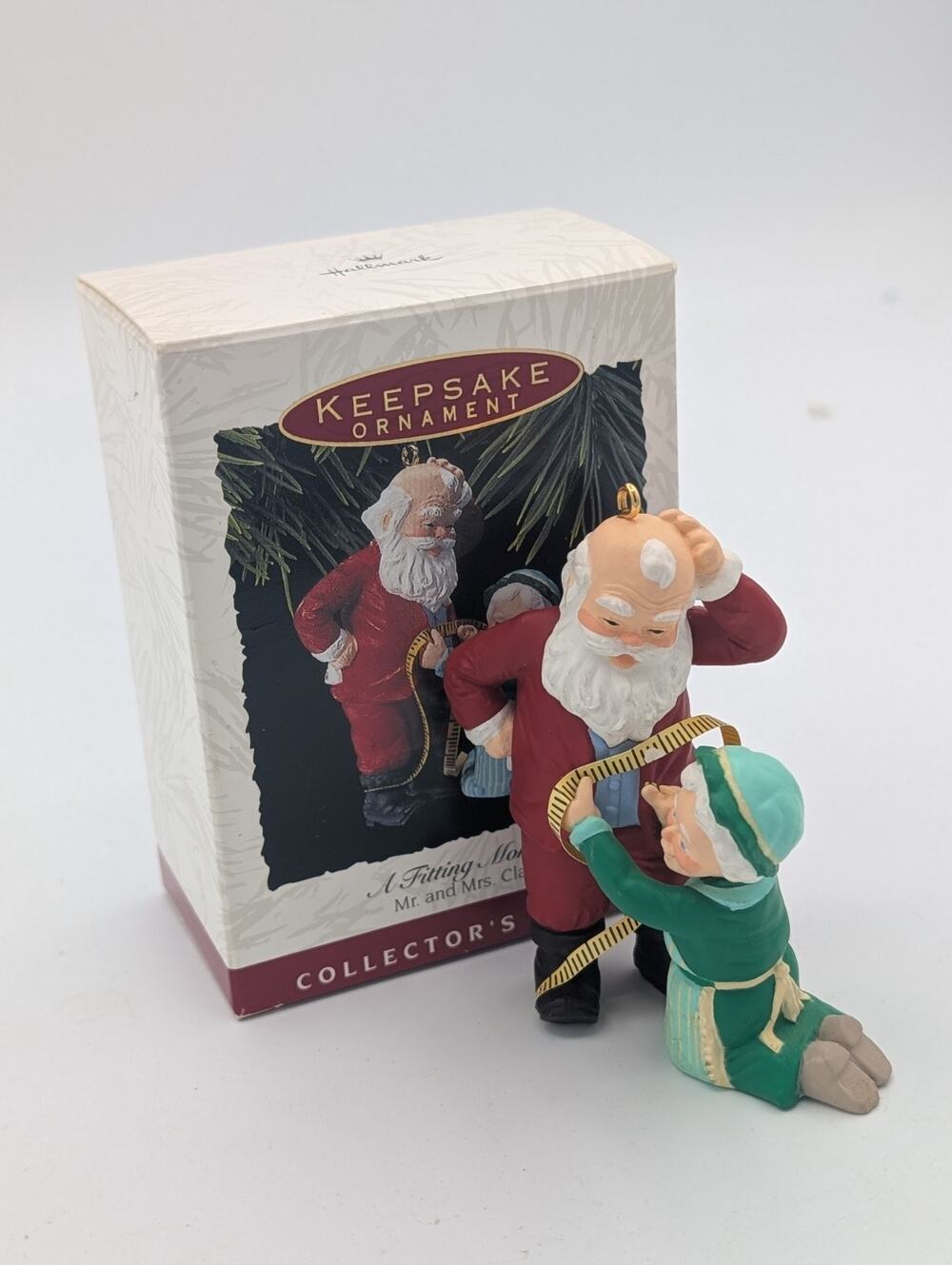 Hallmark 1993 A Fitting Moment Ornament Keepsake Mr & Mrs Claus Vtg MIB
